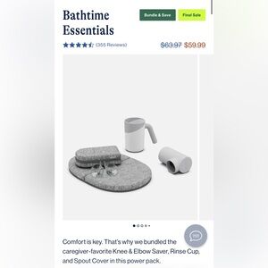 Lalo Bathtime Essentials - Coconut White NWT